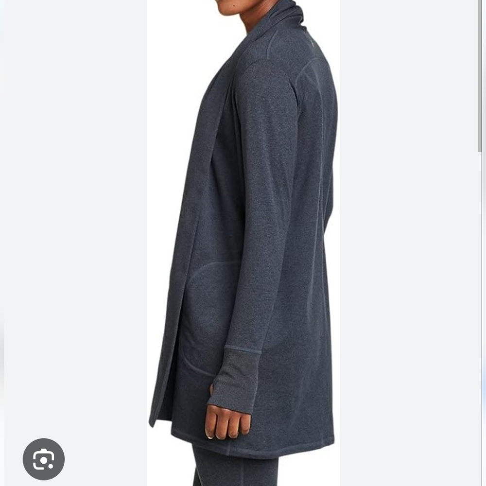 Eddie Bauer Blue WR Train Longline Open Cardigan 2XL Tall Like New